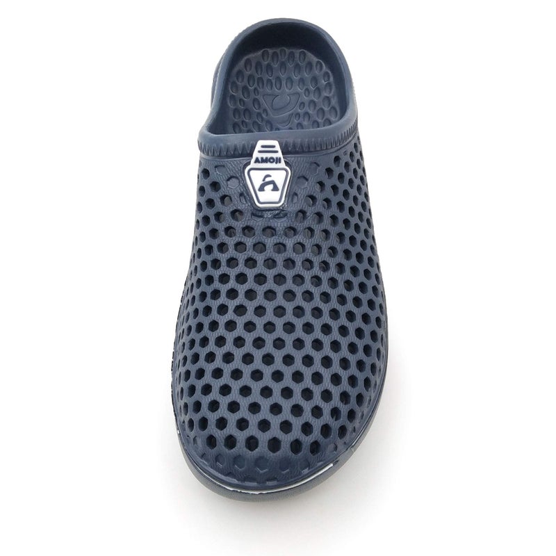 Amoji Garden Clogs Garden Shoes Shower Slippers Sandals Yard Gardening Beach Water Plastic Rubber House Indoor Summer Adult Male Female AM161 Navy Size 6 Women/5 Men - Image 2